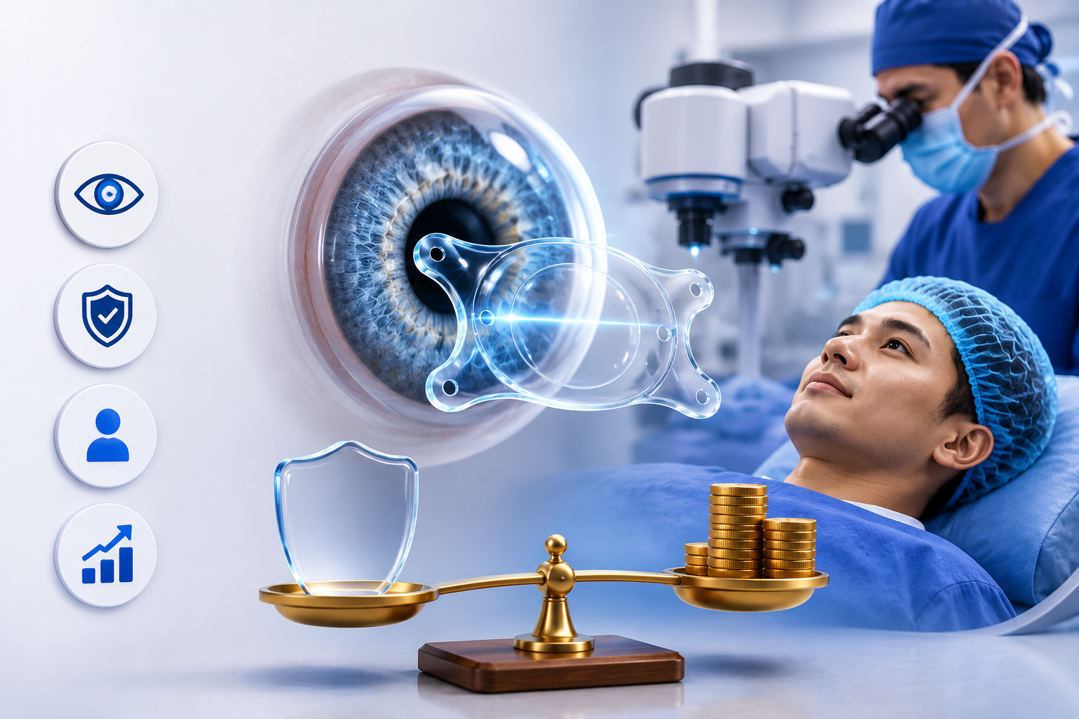 A Man Having ICL Surgery