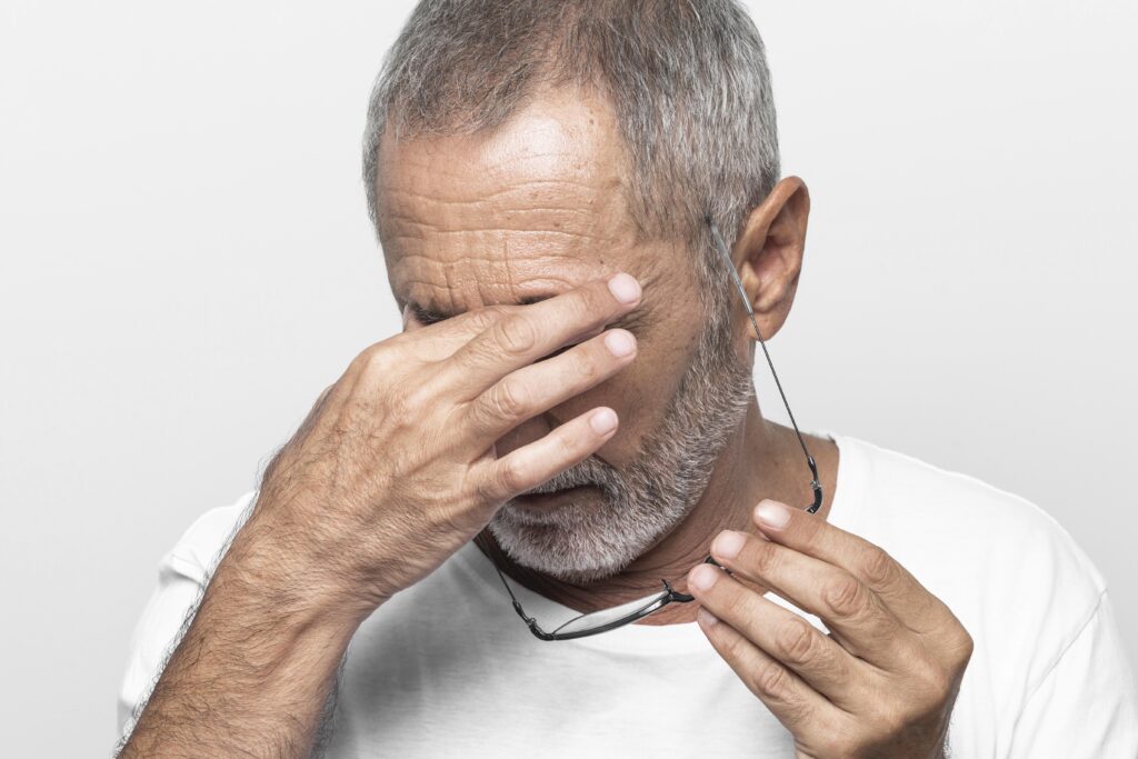 A Elder Man Having Cataract